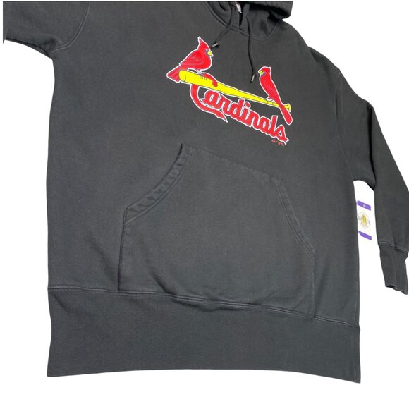 Majestic Authentic MLB St. Louis Cardinals Black Hoodie Sweatshirt 3XL Cotton Bl - Picture 10 of 16